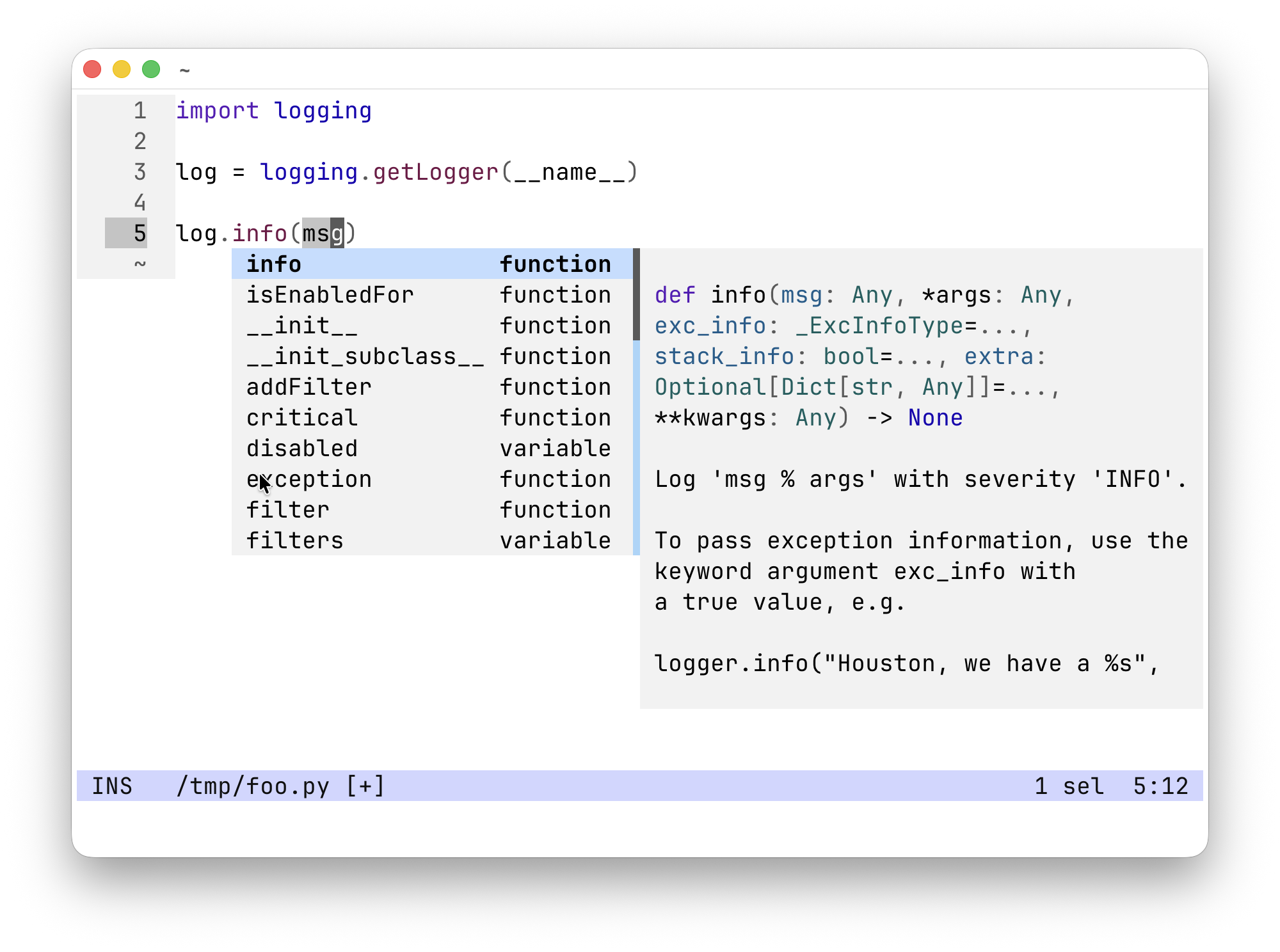 Autocomplete suggestions in Helix Autocomplete suggestions in Helix