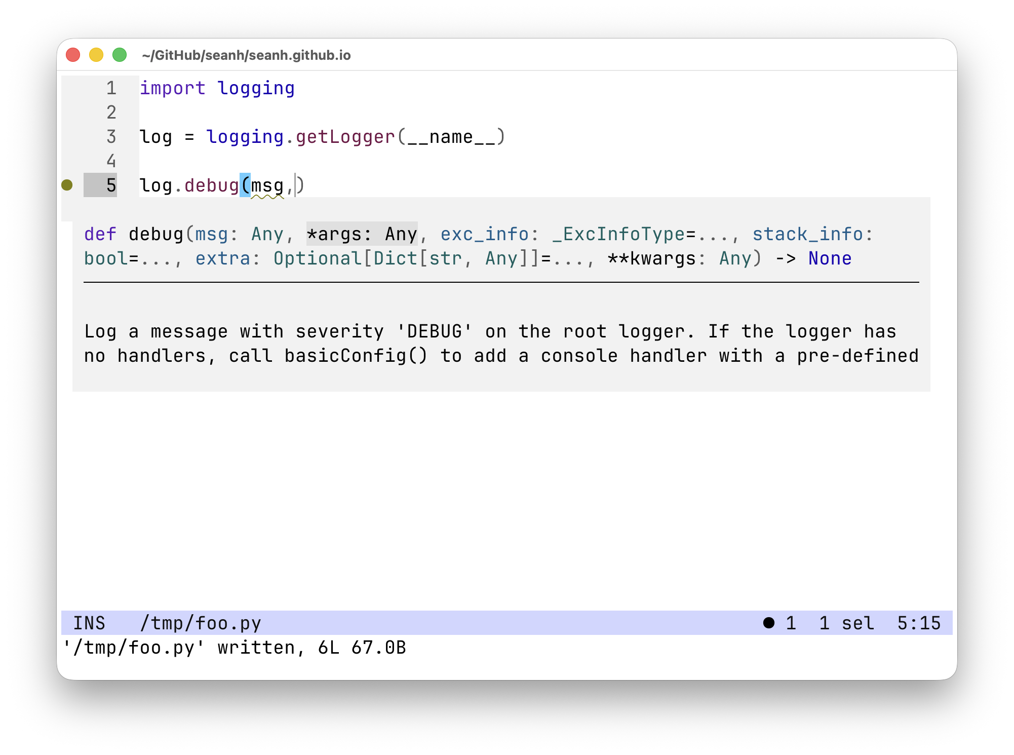 Helix's signature help popup Helix's signature help popup
