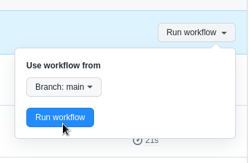 Running the release workflow